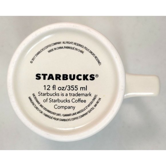 Starbucks: Geometric/Mosaic Polar Bear - 12oz. Coffee/Tea Mug - Cream/Blue - Picture 7 of 7